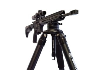 Image of Double Tap Industries Stronghold Aluminum Shooting Tripod w/Leveling Head, Black, TRI-A-002L