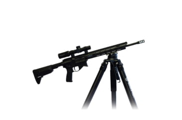 Image of Double Tap Industries Stronghold Aluminum Shooting Tripod w/Leveling Head, Black, TRI-A-002L