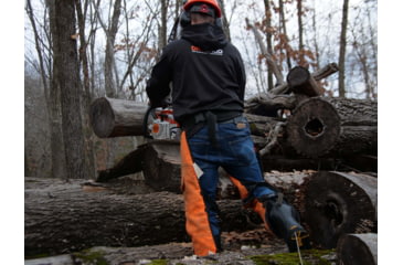 Image of Dryshod Steel-Toe Adjustable Gusset Work Boot, Black/Yellow, 16, STG-UH-BK-016