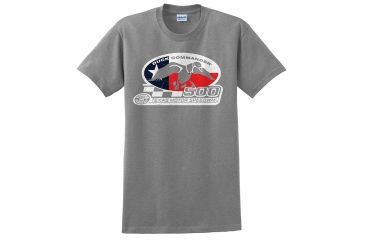 Image of Duck Commander DS500TFS07 Texas Flag T-Shirt Short Sleeve Gray Small Cotton 10Pk