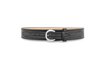 Image of 2-1/4&quot; Basketweave Leather River Belt with Nickel Buckle