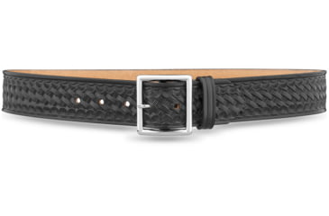 Image of DutyMan 1-3/4inch Basketweave Leather Garrison Belt With Nickel Buckle DTY-1621-44-9031