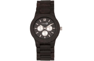 Image of Earth Wood Bonsai Bracelet Watch w/Day/Date, Dark Brown, One Size, ETHEW5302