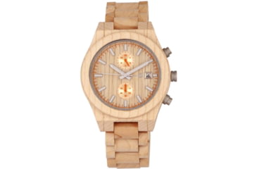 Image of Earth Wood Castillo Bracelet Watch w/Date, Khaki, One Size, ETHEW5101