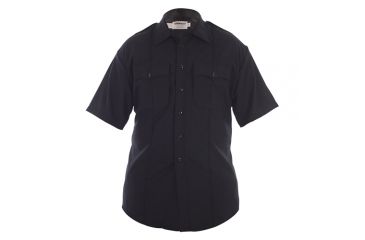 Image of Mens, Navy, Distinction Short Sleeve Plain Pocket Shirts, Without Creases
