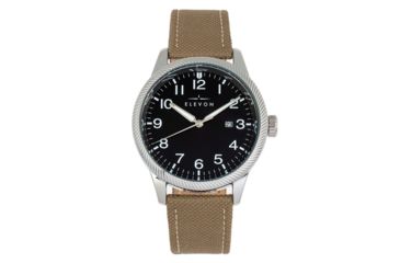 Image of Elevon Bandit Leather-Band Watch w/Date, Tan/Black, One Size, ELE118-3, EDEMO1
