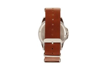 Image of Elevon Dumont Leather-Band Watch, Silver/Brown, ELE108-2