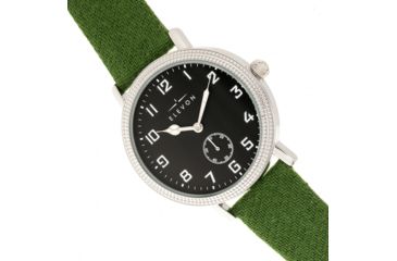 Image of Elevon Northrop Leather-Band Watch, Green/Black, ELE110-3