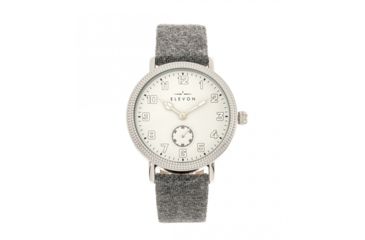 Image of Elevon Northrop Leather-Band Watch, Grey/White, ELE110-1
