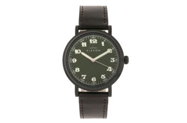 Image of Elevon Felix Leather-Band Watch, Black/Dark Brown, One Size, ELE109-6