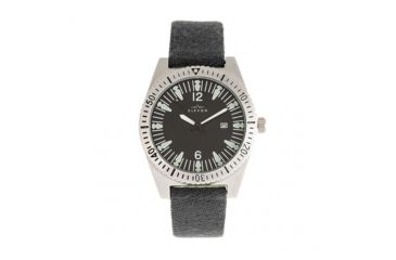 Image of Elevon Jeppesen Pressed Wool Leather-Band Watch w/ Date, Grey, One Size, ELE114-4