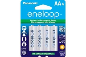 Image of Eneloop AA - 4 Pack 2nd Generation, White, BK-3MCCA4BA