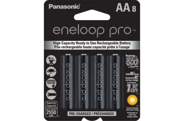 Image of Eneloop Pro AA - 8 Pack 1st Generation, Black, BK-3HCCA8BA