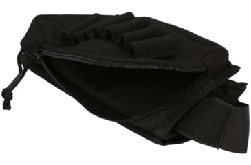 Image of Evolution Outdoor Tactical Rifle Cheek Rest, Ammo Carrier, Polyester, Zippered Utility Pouch, Clear Pocket, Black