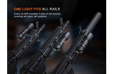 Image of Fenix GL30R, Weapon Light, 800 Lumens, 5.77 Long, Fits 1913 Rail, Includes Rechargeable 18650 Battery and USB Type-C Charging Cable