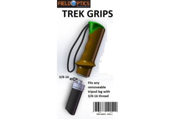 Image of Field Optics Research Trek Grips, 1 pair, Cork grip w/lanyard, FWS-1