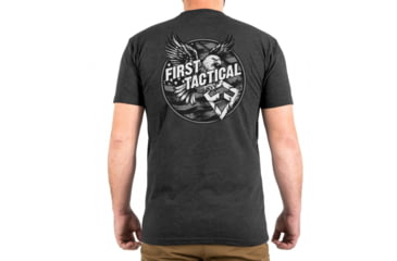 Image of First Tactical Circle Eagle Graphic T-Shirt - Mens, Charcoal Grey, Medium, 112556-417-M