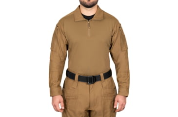 Image of First Tactical Defender Long Sleeve Shirt - Mens, Tall, Coyote Brown, Large, 111004-181-L-T