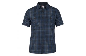 Image of Fjallraven Abisko Cool Short Sleeve Shirt - Men's-Dark Navy-Large