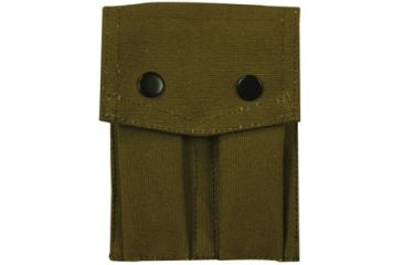 Image of Fox Outdoor .45 Caliber Double Clip Pouch Canvas, Olive Drab 099598407834
