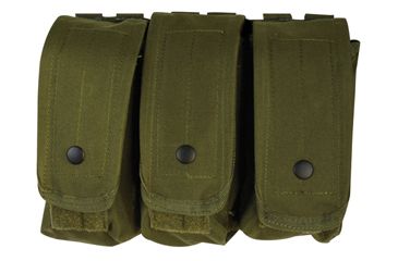 Image of Fox Outdoor AR-15/AK-47 Triple Mag Pouch, Olive Drab 099598570309