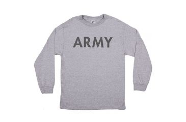 Image of Fox Outdoor Long Sleeve Imprinted T-Shirt, Refelective Army - Heather Grey, Extra Large, 64-6242 XL