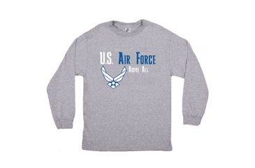 Image of Fox Outdoor Long Sleeve Imprinted T-Shirt, US Air Force - Heather Grey, Large, 64-6343 L