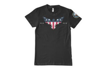 Image of Fox Outdoor Navy One-Sided Imprinted T-Shirt, USA Eagle Navy / Black, Large 63-4051 L