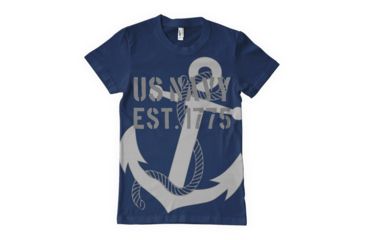 Image of Fox Outdoor Navy One-Sided Imprinted T-Shirt, Navy Anchor / Navy, Medium 63-531 M