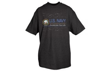 Image of Fox Outdoor Navy One-Sided Imprinted T-Shirt, Accelerate Your Life / Black, Large, 64-4021 L