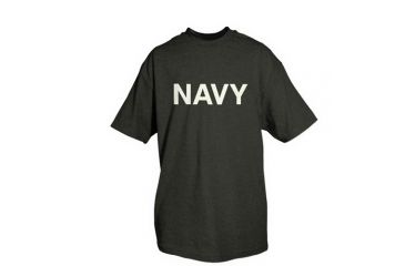 Image of Fox Outdoor Navy One-Sided Imprinted T-Shirt, Navy / Black, Large, 64-597 L
