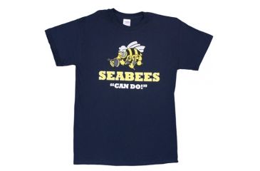 Image of Fox Outdoor Navy One-Sided Imprinted T-Shirt, Sea Bee Can Do / Navy, Extra Large, 63-952 XL