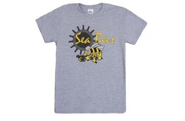 Image of Fox Outdoor Navy One-Sided Imprinted T-Shirt, Sea Bee Helm / Heather Grey, Large, 63-951 L