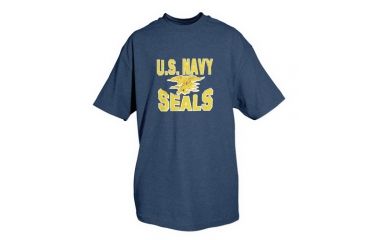 Image of Fox Outdoor Navy One-Sided Imprinted T-Shirt, U.S. Navy Seals / Navy, Large, 64-45 L