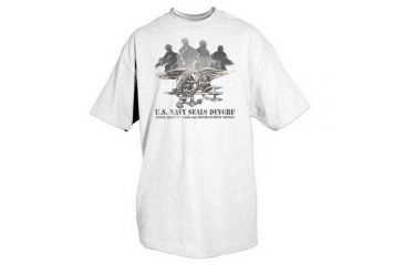 Image of Fox Outdoor Navy One-Sided Imprinted T-Shirt, US Navy Seals / White, Large, 63-999 L