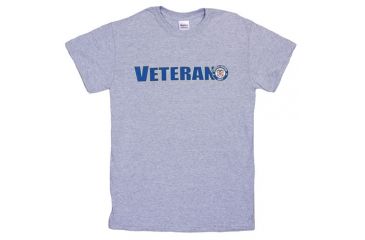 Image of Fox Outdoor Navy One-Sided Imprinted T-Shirt, Veteran US Navy / Heather Grey, Large, 63-487 L