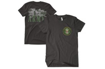 Image of Fox Outdoor Two-Sided Imprinted T-Shirt - Men's, Large, Army Descriptive Words/Black, 63-4020 L