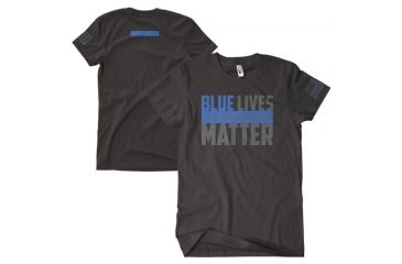 Image of Fox Outdoor Two-Sided Imprinted T-Shirt - Men's, Small, Blue Lives Matter / Black, 63-480 S