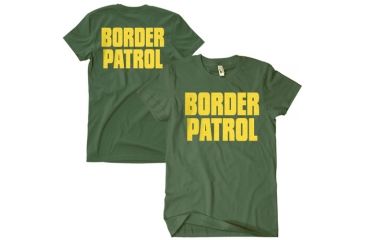 Image of Fox Outdoor Two-Sided Imprinted T-Shirt - Men's, Large, Border Patrol/Gold Imprint/Olive Drab, 64-607 L
