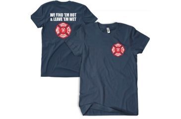 Image of Fox Outdoor Two-Sided Imprinted T-Shirt - Men's, Large, Hot &amp; Wet / Navy, 64-6260 L