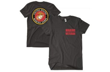 Image of Fox Outdoor Two-Sided Imprinted T-Shirt - Men's, Medium, Marine Veteran / Black, 63-4852 M