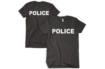 Image of Fox Outdoor Two-Sided Imprinted T-Shirt - Men's, Large, Black/Police/White Imprint, 64-60 L