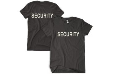 Image of Fox Outdoor Two-Sided Imprinted T-Shirt - Men's, Large, Black/Security/Large/White Imprint, 64-61 L