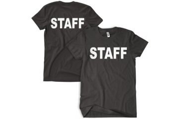 Image of Fox Outdoor Two-Sided Imprinted T-Shirt - Men's, Large, Black/Staff/White Imprint, 64-631 L