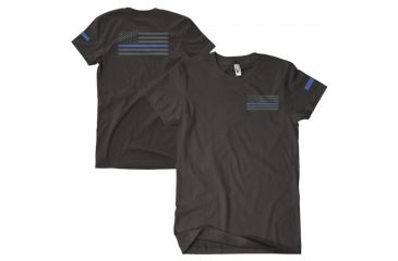 Image of Fox Outdoor Two-Sided Imprinted T-Shirt - Men's, Extra Large, Thin Blue Line / Black, 63-482 XL