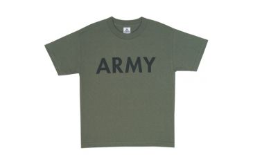 Image of Fox Outdoor Youths Imprinted T-Shirt, Army - Olive Drab, Extra Large, 64-805 XL