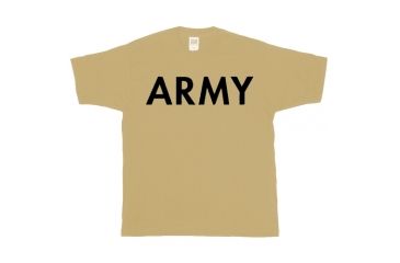 Image of Fox Outdoor Youths Imprinted T-Shirt, Army - Sand, Medium, 64-807 M