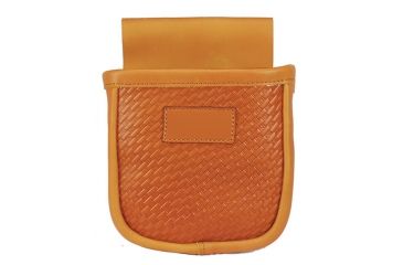 Image of GPS Leather Double Shell Pouch Basket Weave holds 100 shells GPS-L870-2