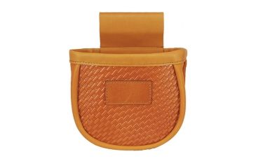 Image of GPS Leather Double Shell Pouch Basket Weave holds 50 shells GPS-L760-2