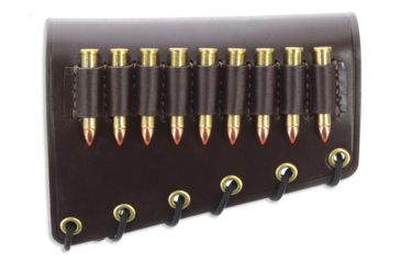 Image of Galco Butt Cuff Ammunition Pouch, Right Hand, Rifle, .22 Hornet, 9 Rounds, Dark Havana, BC-48-DH